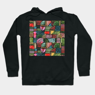 watercolor strokes in pattern Hoodie